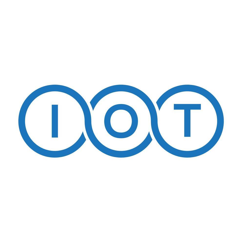 diseño de logotipo de letra iot sobre fondo blanco. concepto de logotipo de letra de iniciales creativas de iot. diseño de letras iot. vector