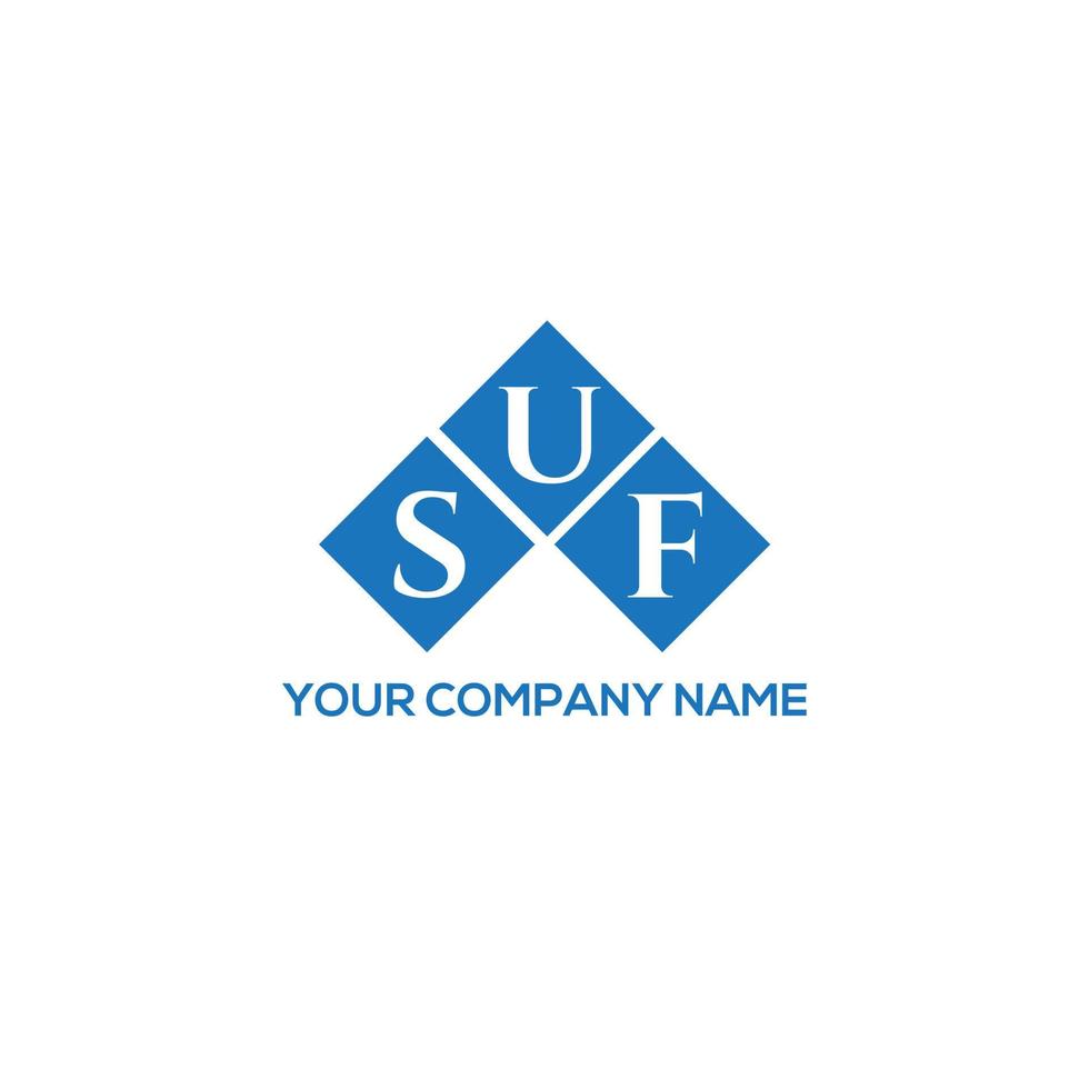 SUF letter logo design on white background. SUF creative initials letter logo concept. SUF letter design. vector