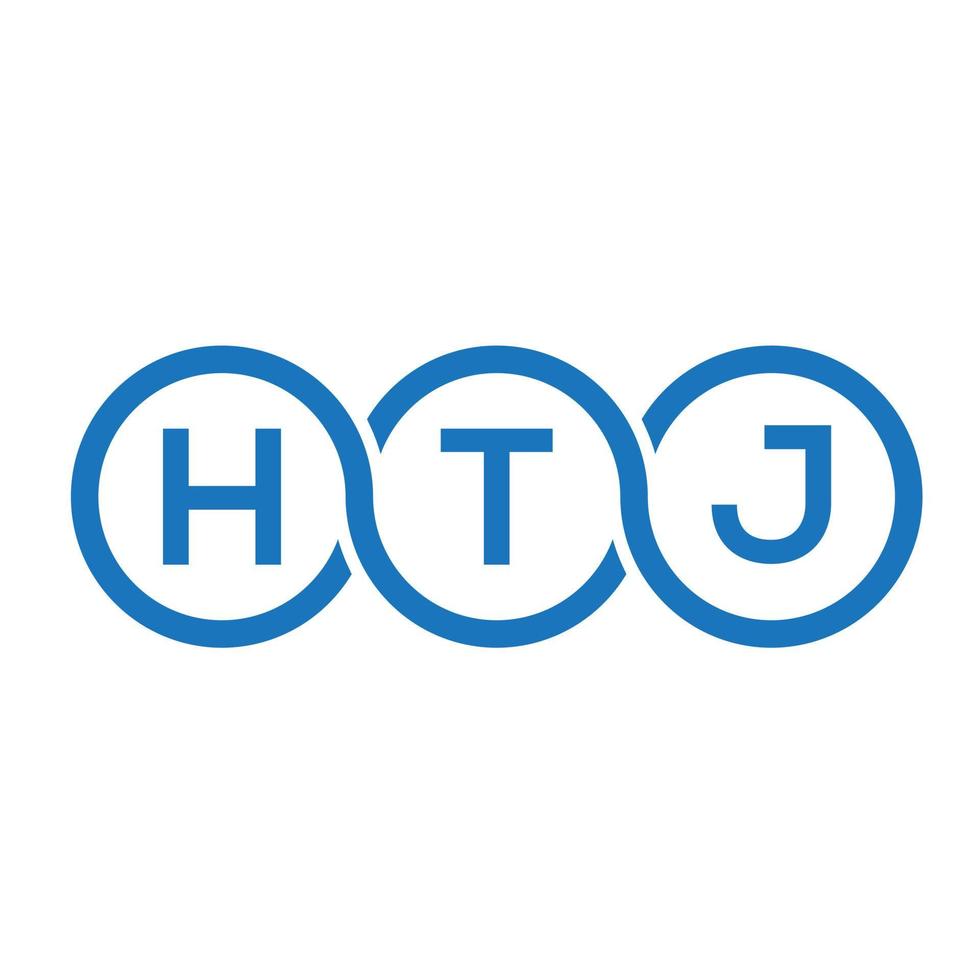 HTJ letter logo design on white background. HTJ creative initials letter logo concept. HTJ letter design. vector