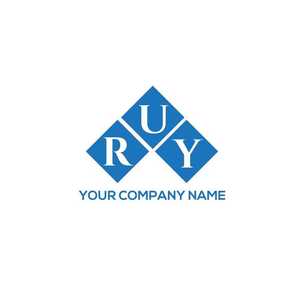 diseño de logotipo de letra ruy sobre fondo blanco. concepto creativo del logotipo de la letra de las iniciales ruy. diseño de letras ruy. vector