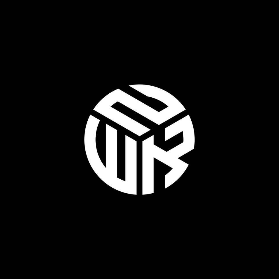 NWK letter logo design on black background. NWK creative initials letter logo concept. NWK letter design. vector