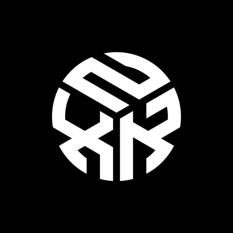 NXK letter logo design on black background. NXK creative initials letter logo concept. NXK letter design. vector