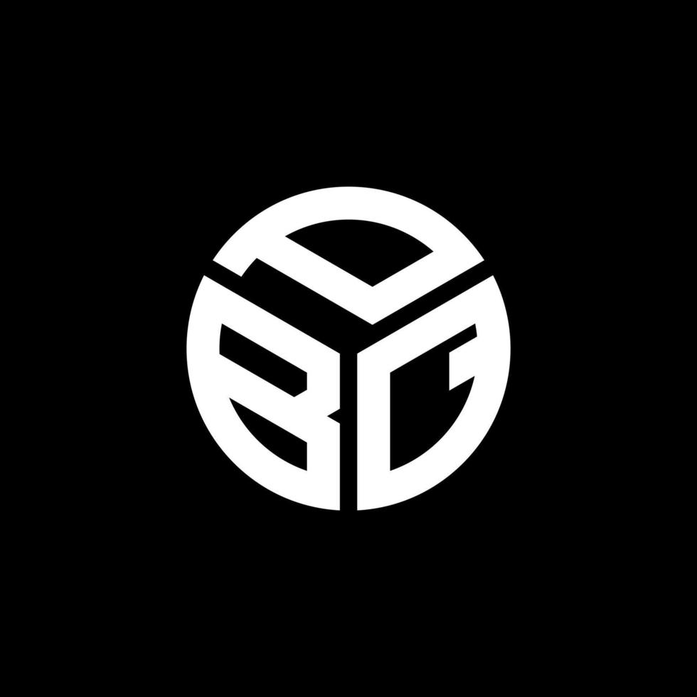 diseño de logotipo de letra pbq sobre fondo negro. pbq creative iniciales carta logo concepto. diseño de letras pbq. vector