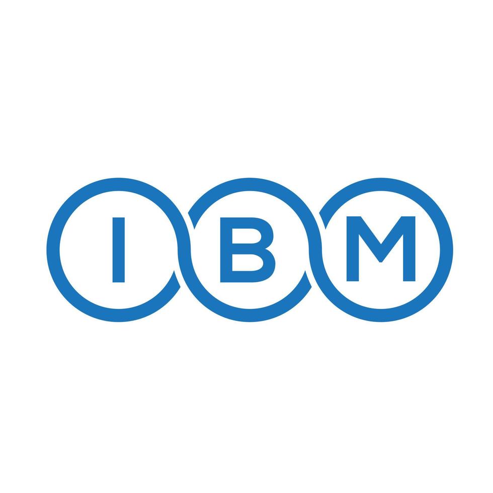 diseño de logotipo de letra ibm sobre fondo blanco. Concepto de logotipo de letra de iniciales creativas de ibm. diseño de letras ibm. vector