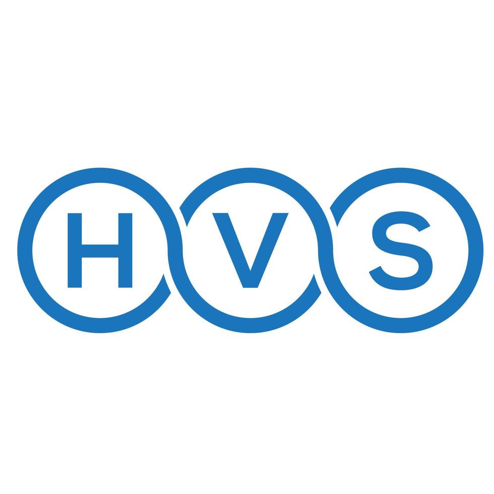 diseño de logotipo de letra hvs sobre fondo blanco. concepto de logotipo de letra de iniciales creativas hvs. diseño de letras hvs. vector