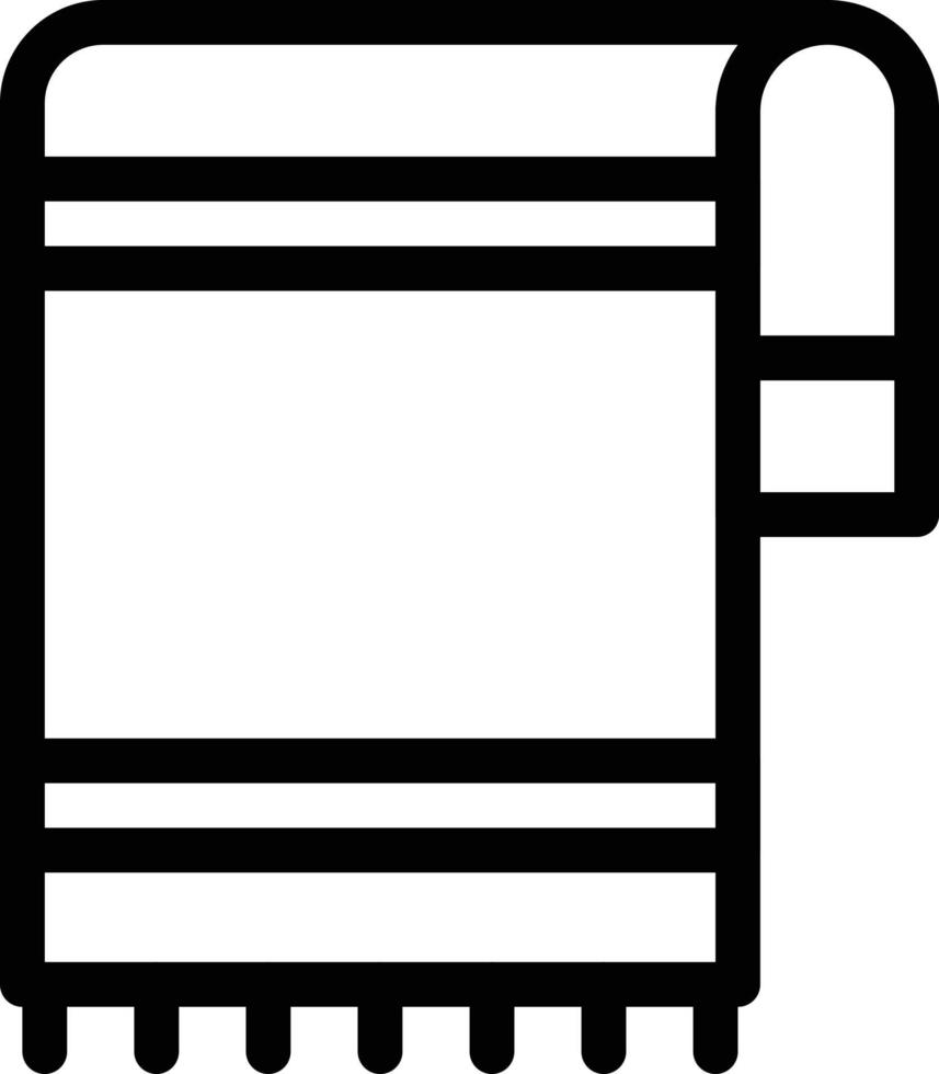 ilustración de vector de toalla en un fondo. símbolos de calidad premium. iconos vectoriales para concepto y diseño gráfico.