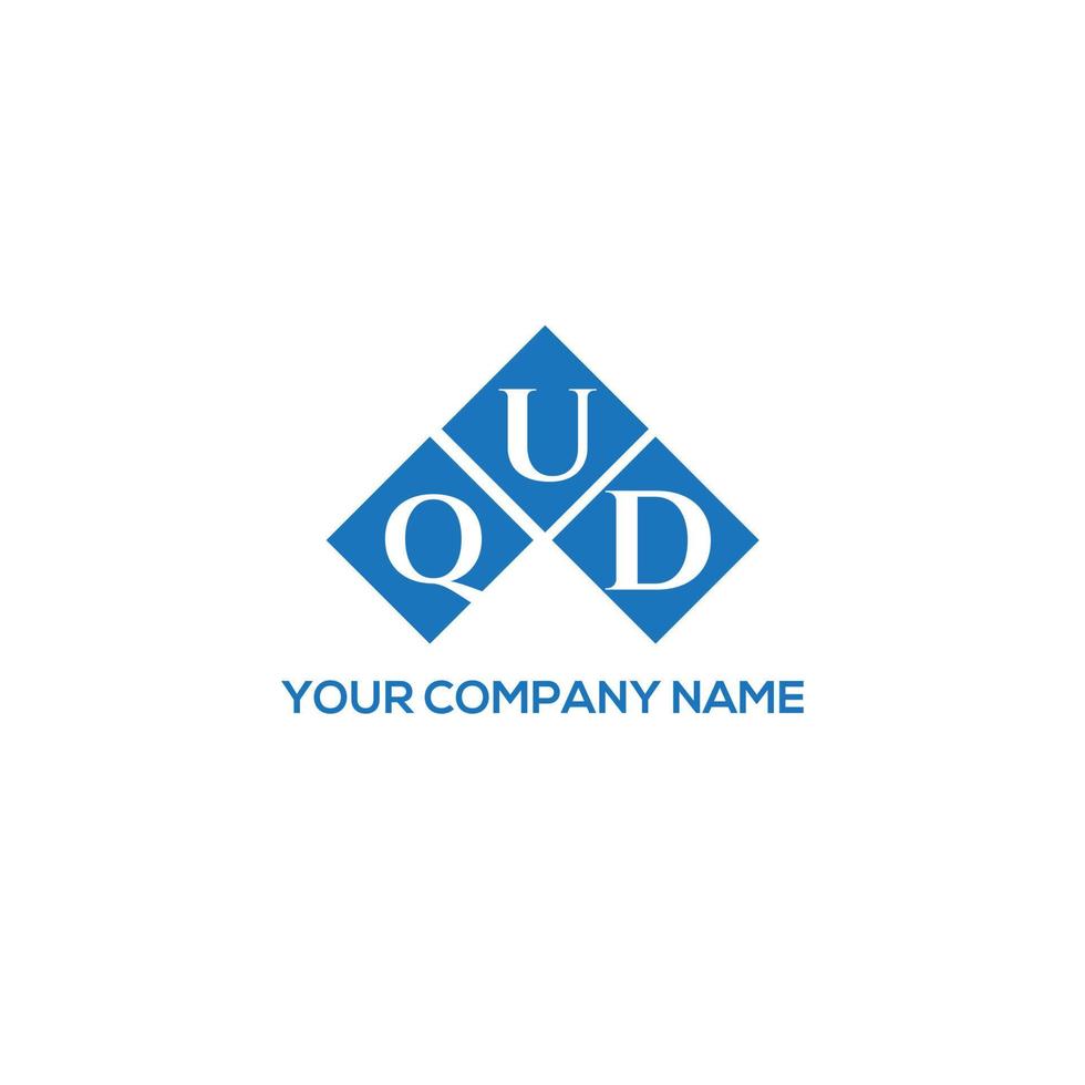 concepto de logotipo de letra de iniciales creativas qud. diseño de letras qud. diseño de logotipo de letras qud sobre fondo blanco. concepto de logotipo de letra de iniciales creativas qud. diseño de letra qud. vector