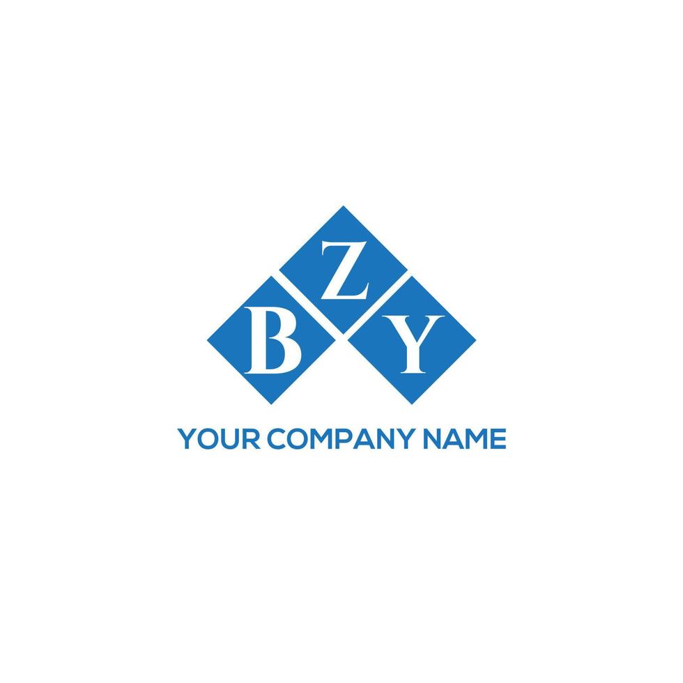 BZY letter logo design on white background. BZY creative initials letter logo concept. BZY letter design. vector