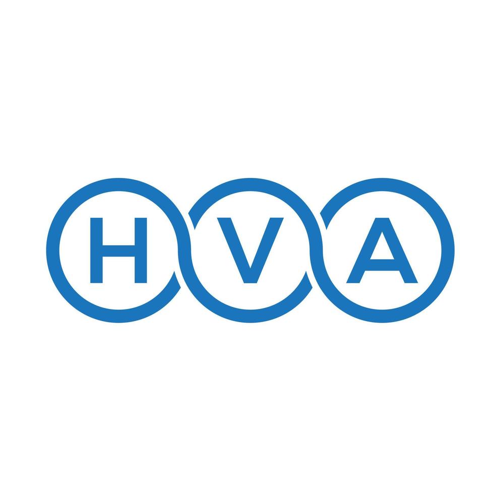 diseño de logotipo de letra hva sobre fondo blanco. concepto de logotipo de letra de iniciales creativas hva. diseño de letra hva. vector