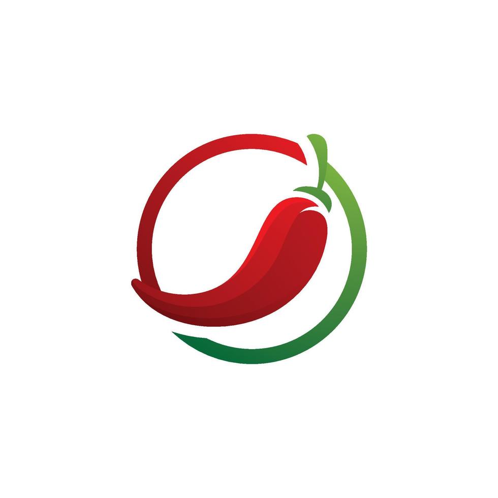 Chili logo vector Spicy food symbol template