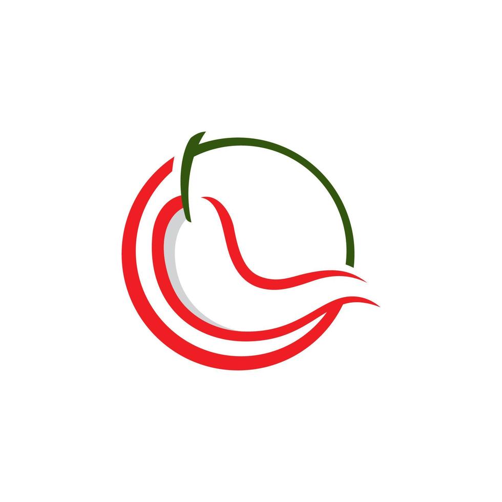 Chili logo vector Spicy food symbol template