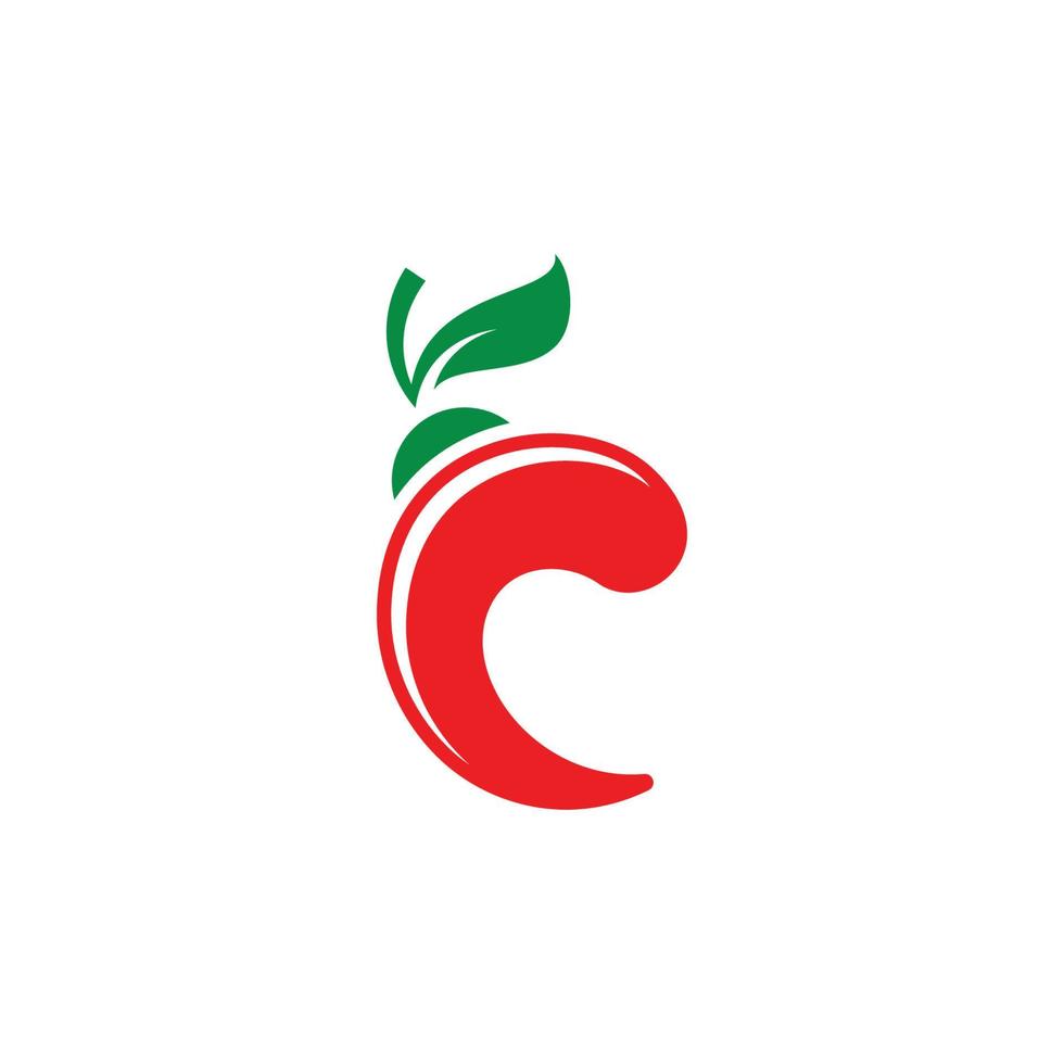 plantilla de símbolo de comida picante de vector de logotipo de chile