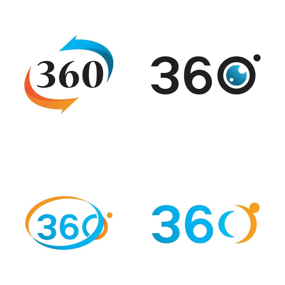 360 Degree Vector Icons design template