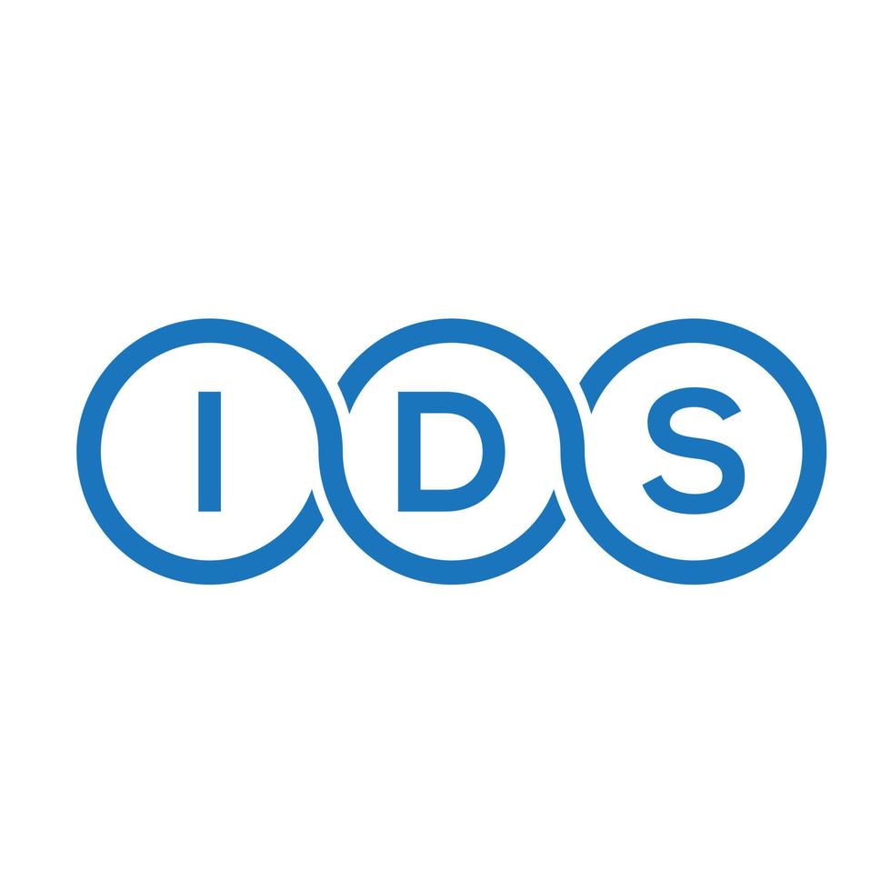 diseño de logotipo de letra ids sobre fondo blanco. concepto creativo del logotipo de la letra de las iniciales. diseño de letras de identificación. vector