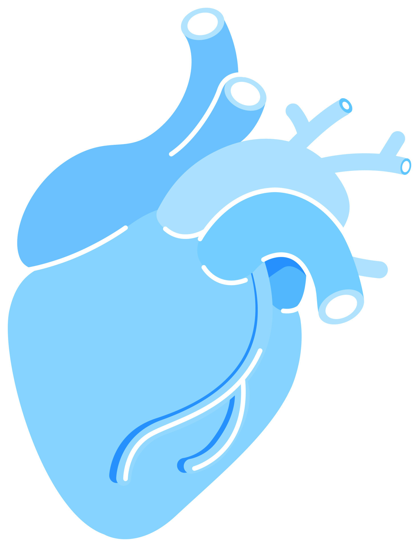 Realistic blue heart semi flat color vector object 7258510 Vector Art
