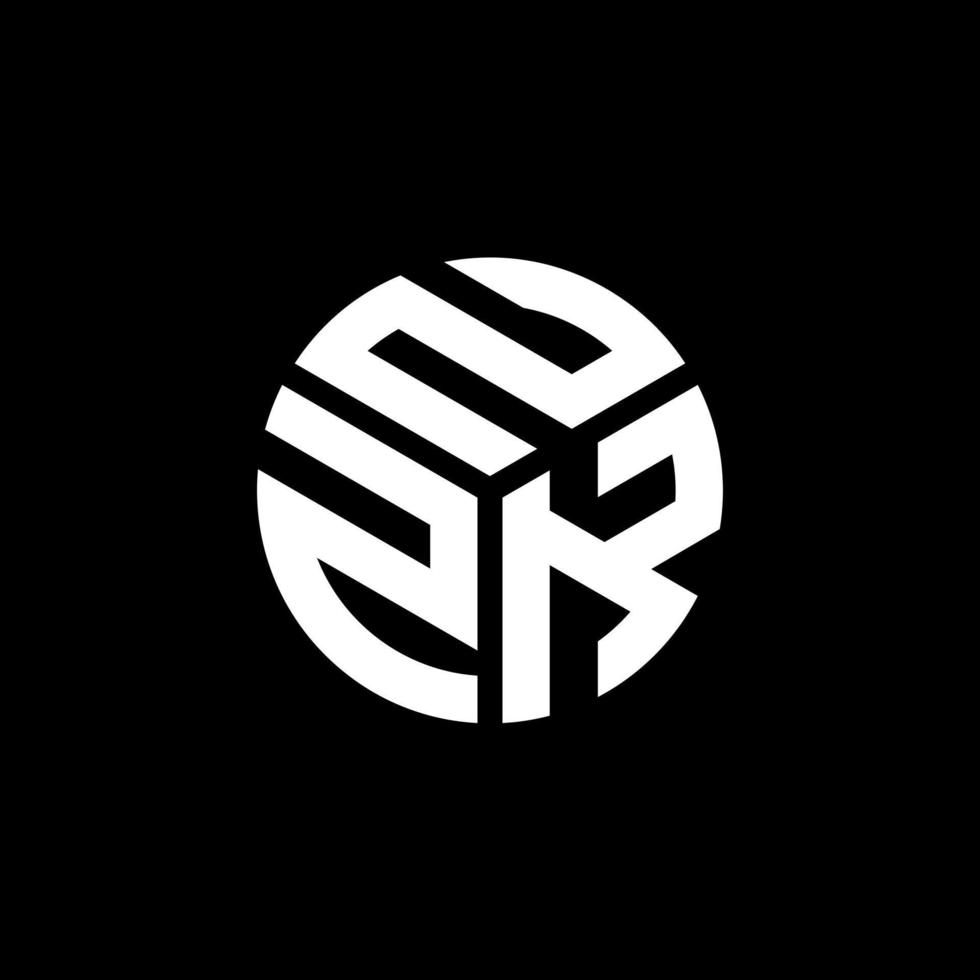 diseño de logotipo de letra nzk sobre fondo negro. concepto de logotipo de letra de iniciales creativas nzk. diseño de letras nzk. vector