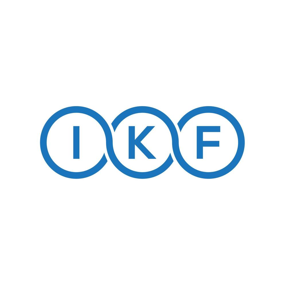IKF letter logo design on white background. IKF creative initials ...