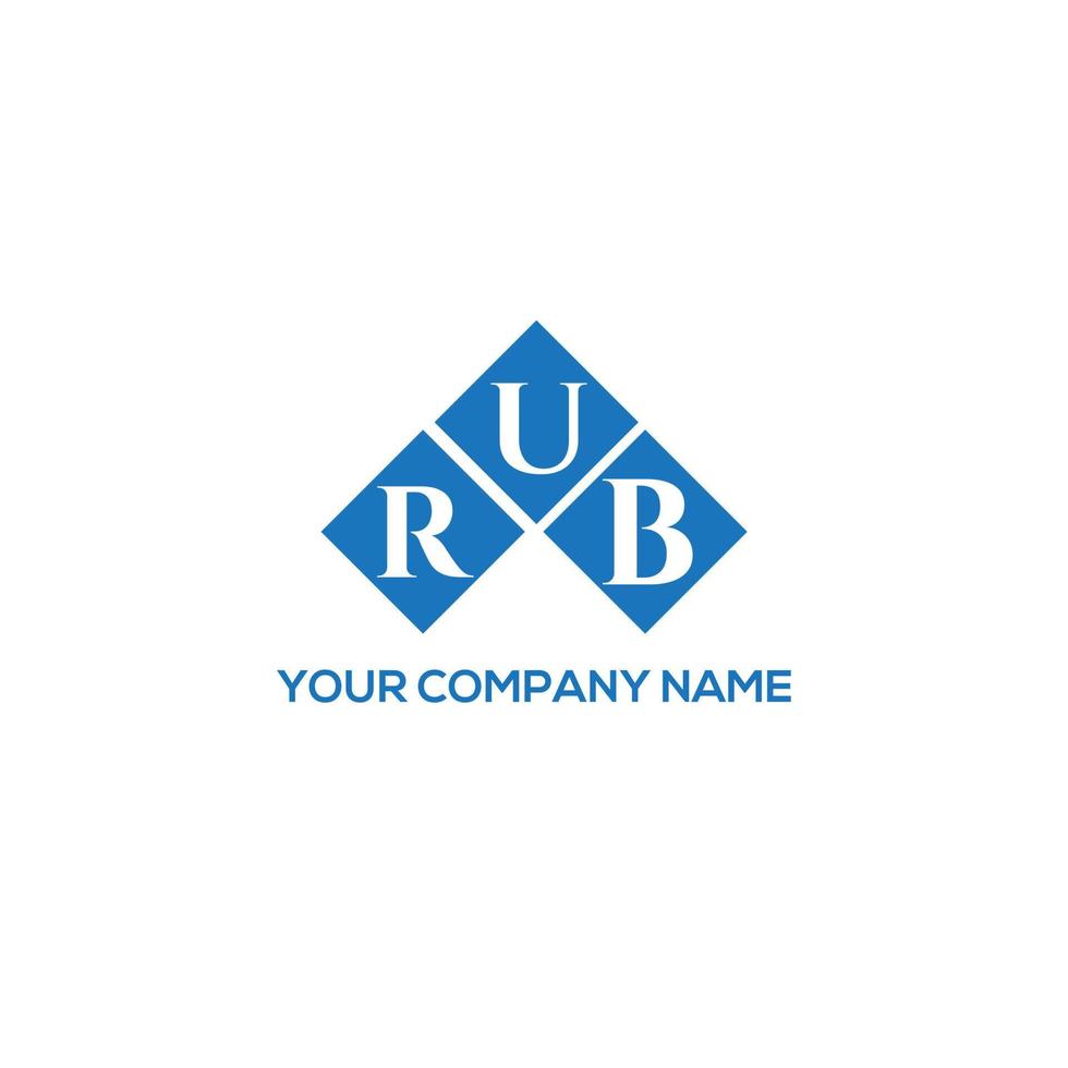 URB letter logo design on WHITE background. URB creative initials letter logo concept. URB letter design. vector