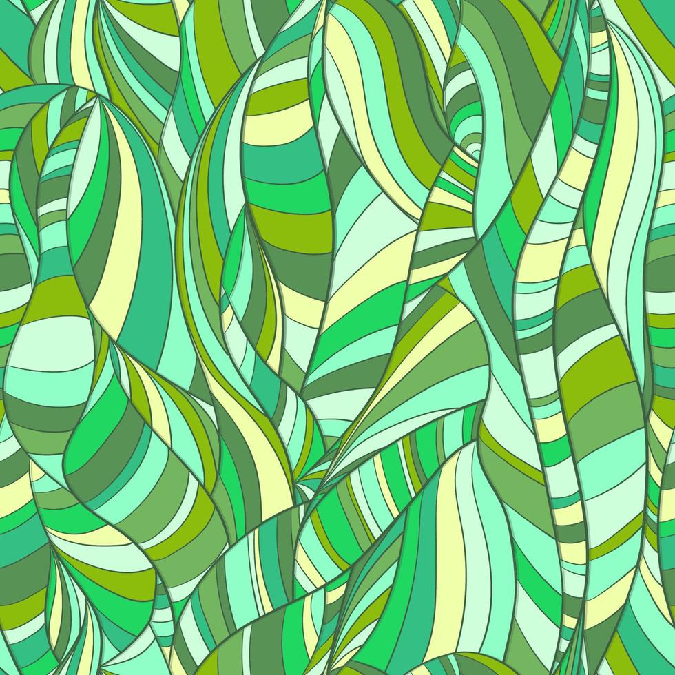 Seamless background with abstract waves. Freehand illustration vector