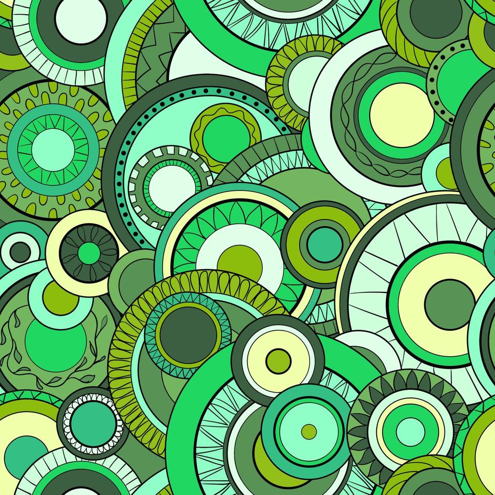 Seamless background with geometric pattern. Oval and circle shapes vector