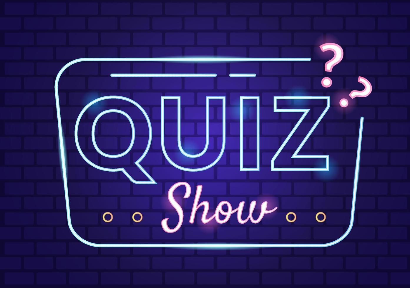 TV Quiz Show with Participants who Answer Questions and Will get Points From the Host on the Studio in Cartoon Illustration vector
