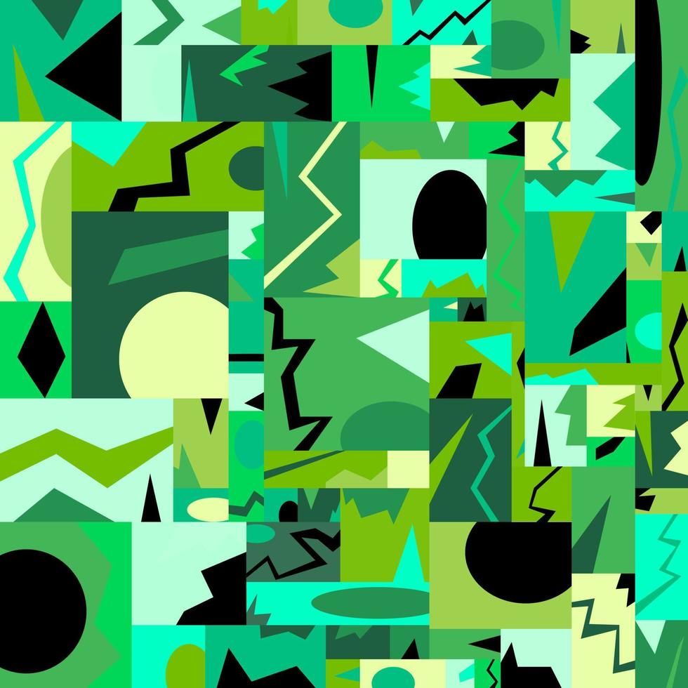 Seamless background with geometric pattern. Circles, squares and rectangles vector