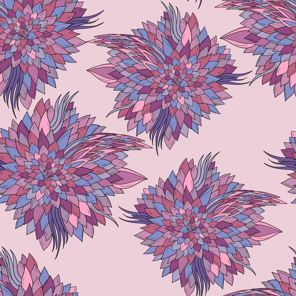 Seamless floral background with abstract patterns of peonies vector