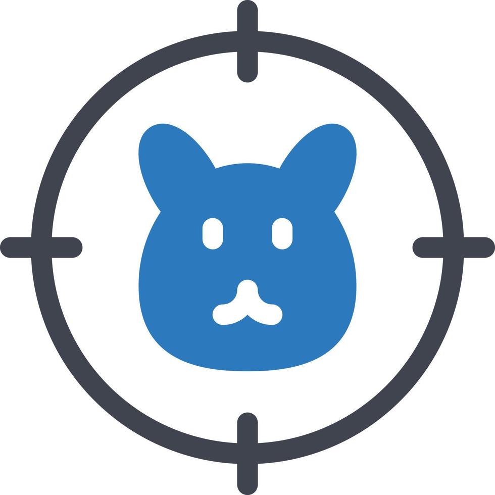 ilustración de vector de destino de conejo en un fondo. símbolos de calidad premium. iconos vectoriales para concepto y diseño gráfico.