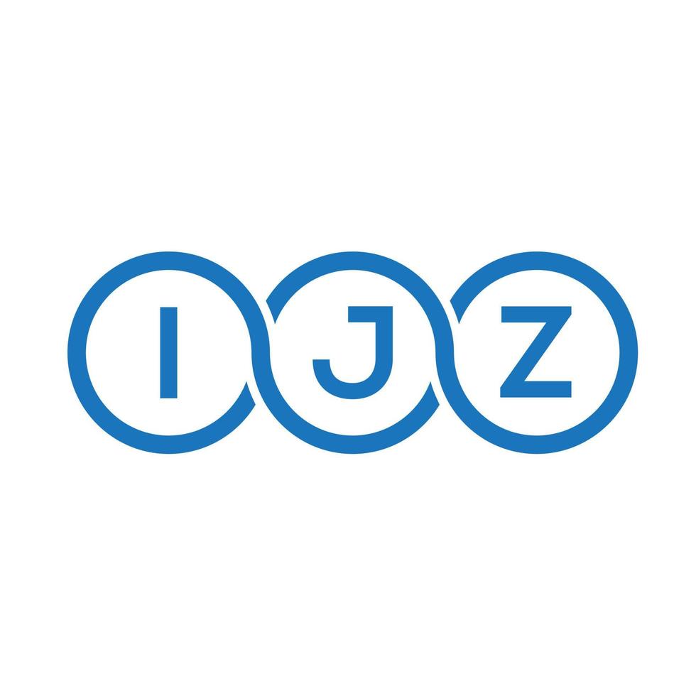 diseño de logotipo de letra ijz sobre fondo blanco. concepto de logotipo de letra de iniciales creativas ijz. diseño de letras ijz. vector