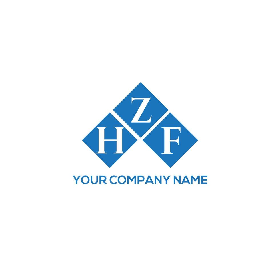 HZF letter logo design on white background. HZF creative initials letter logo concept. HZF letter design. vector