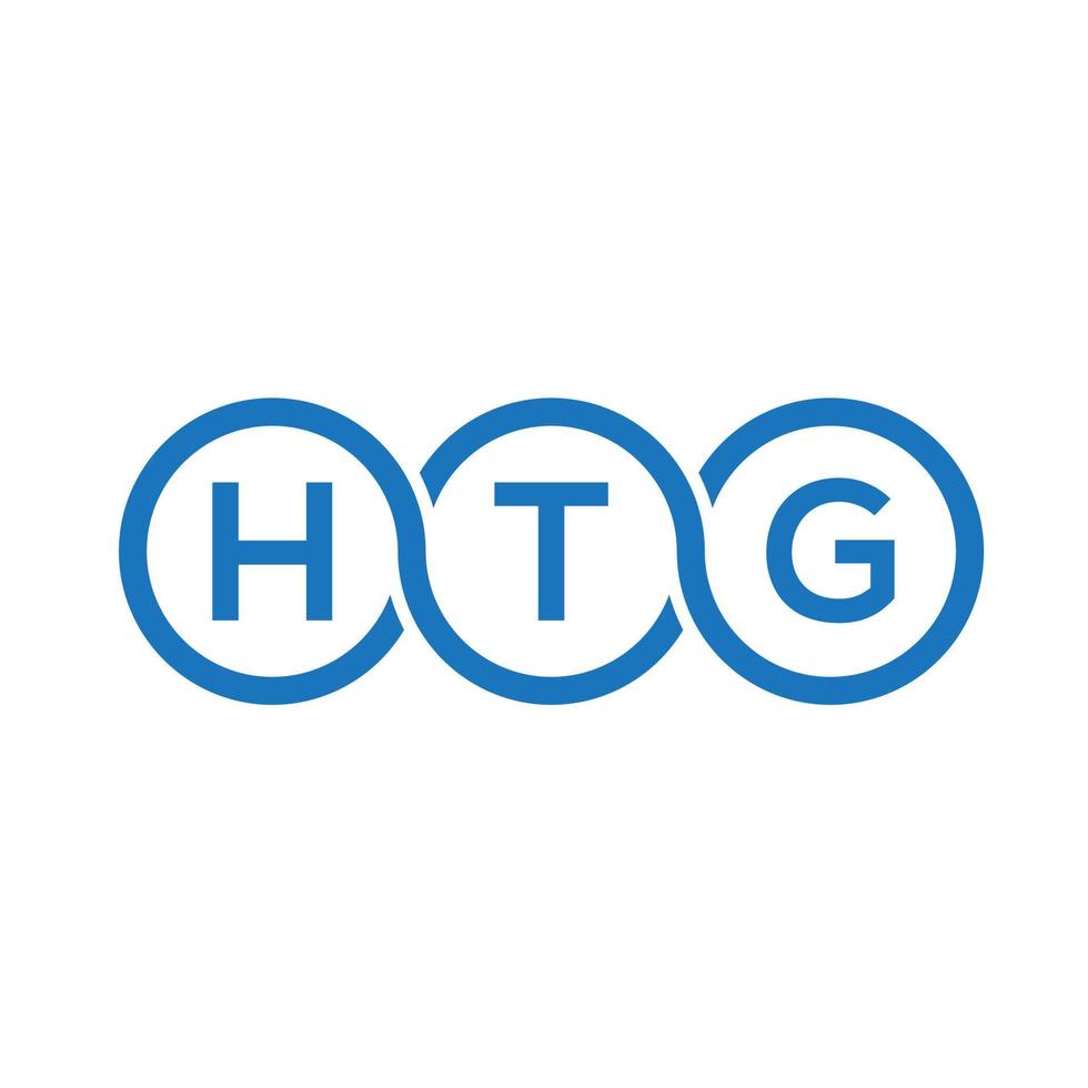 diseño de logotipo de letra htg sobre fondo blanco. concepto de logotipo de letra de iniciales creativas htg. diseño de carta htg. vector