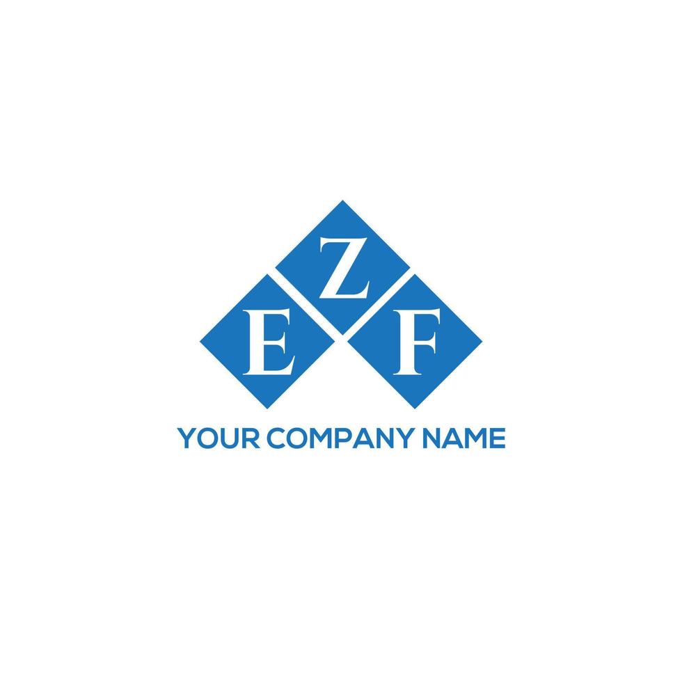 EZF letter logo design on white background. EZF creative initials letter logo concept. EZF letter design. vector