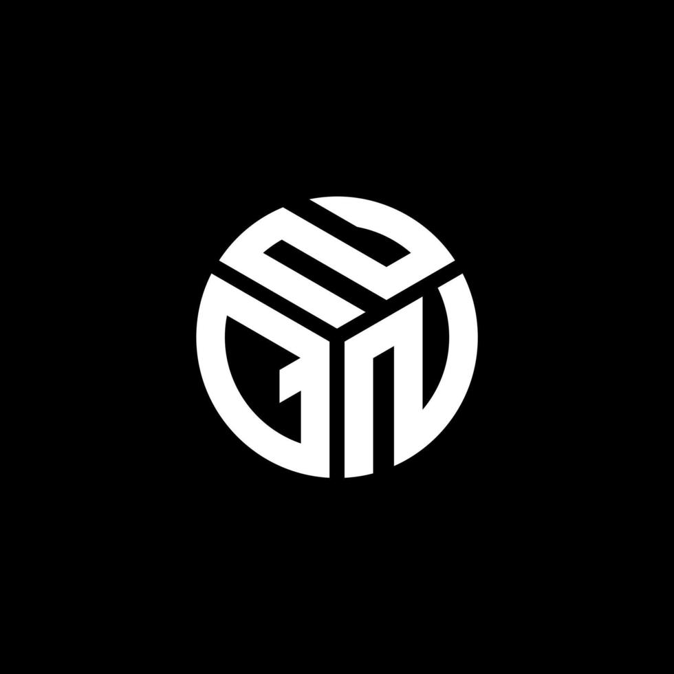 NQN letter logo design on black background. NQN creative initials letter logo concept. NQN letter design. vector