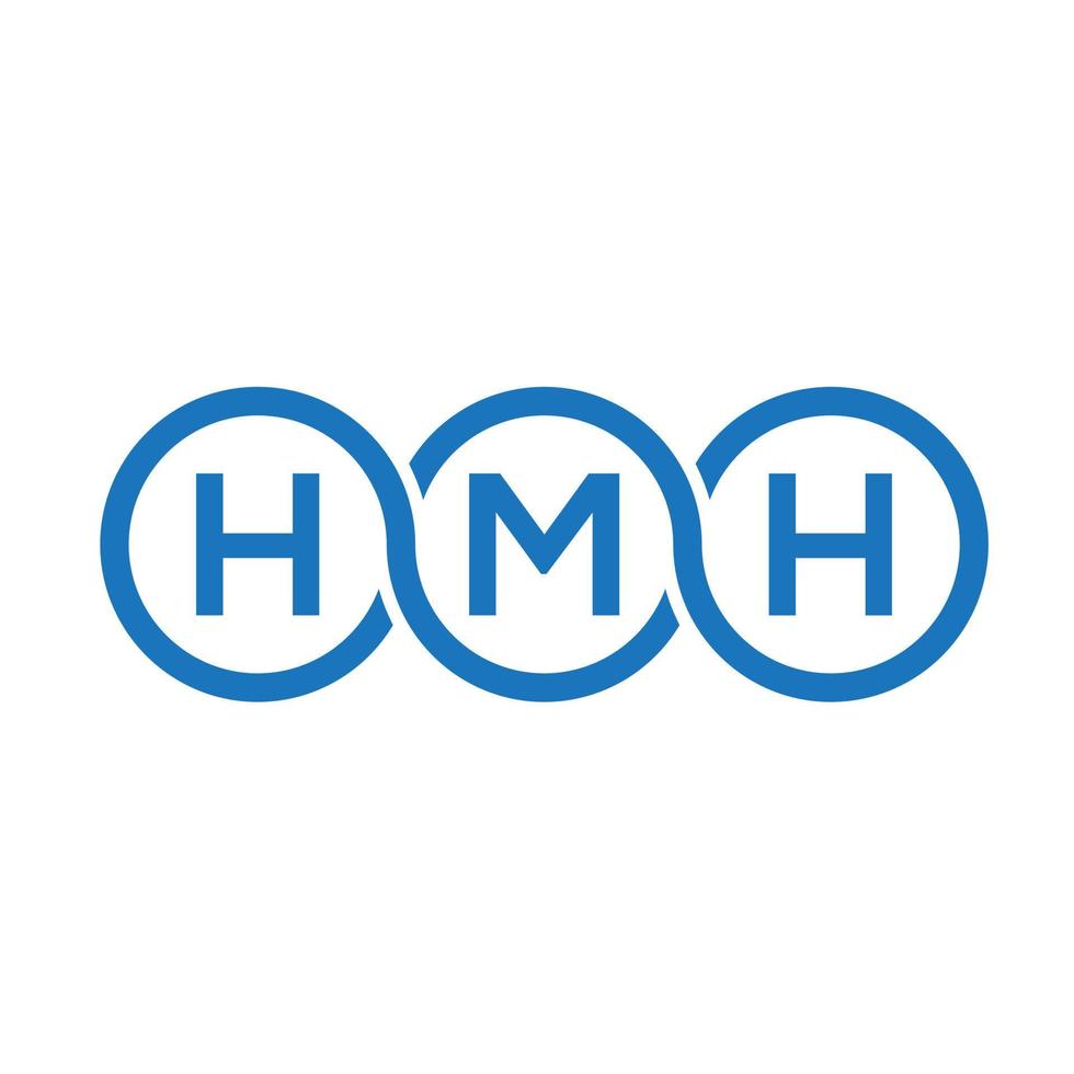 HMH letter logo design on white background. HMH creative initials letter logo concept. HMH letter design. vector