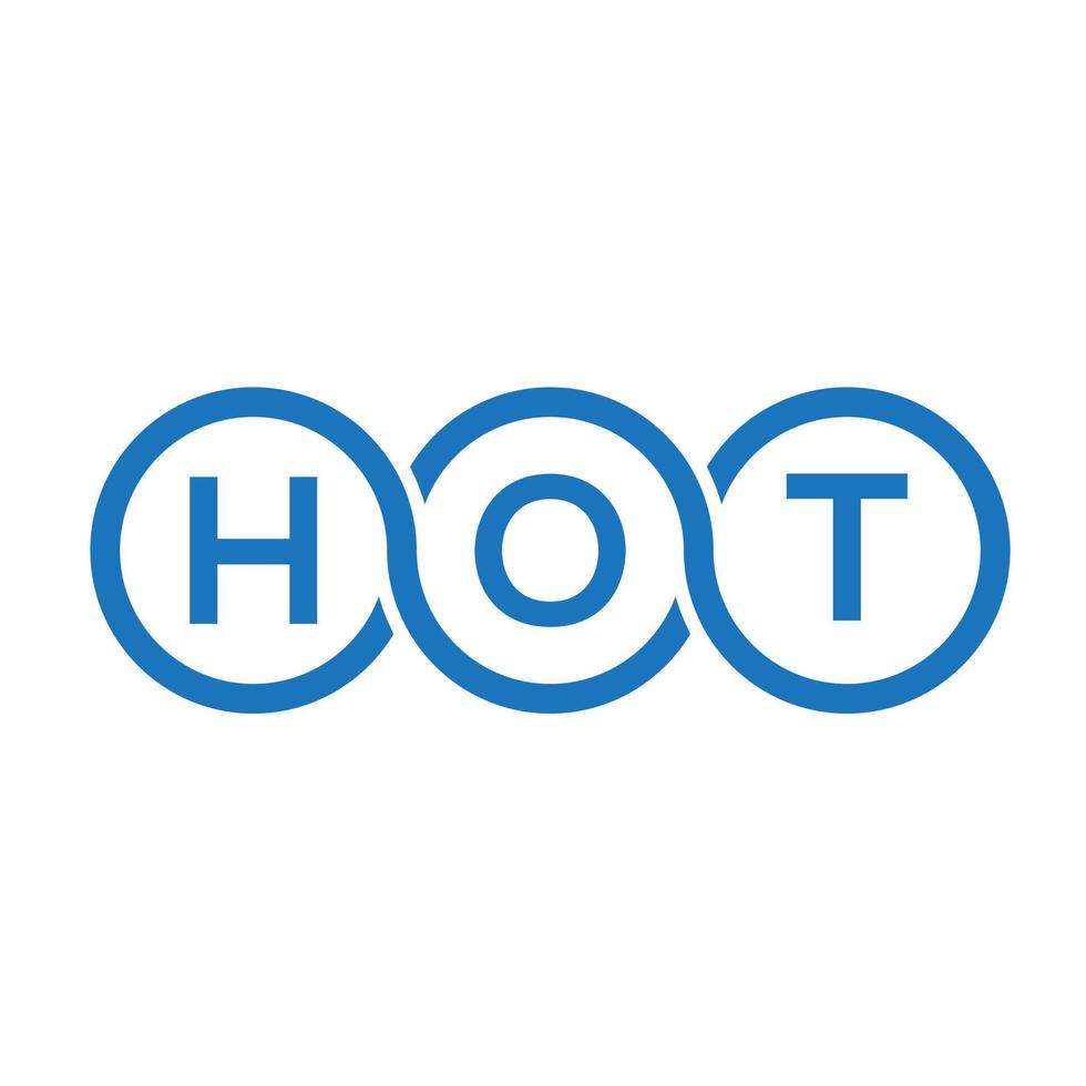 diseño de logotipo de letra caliente sobre fondo blanco. concepto de logotipo de letra de iniciales creativas calientes. diseño de letras calientes. vector