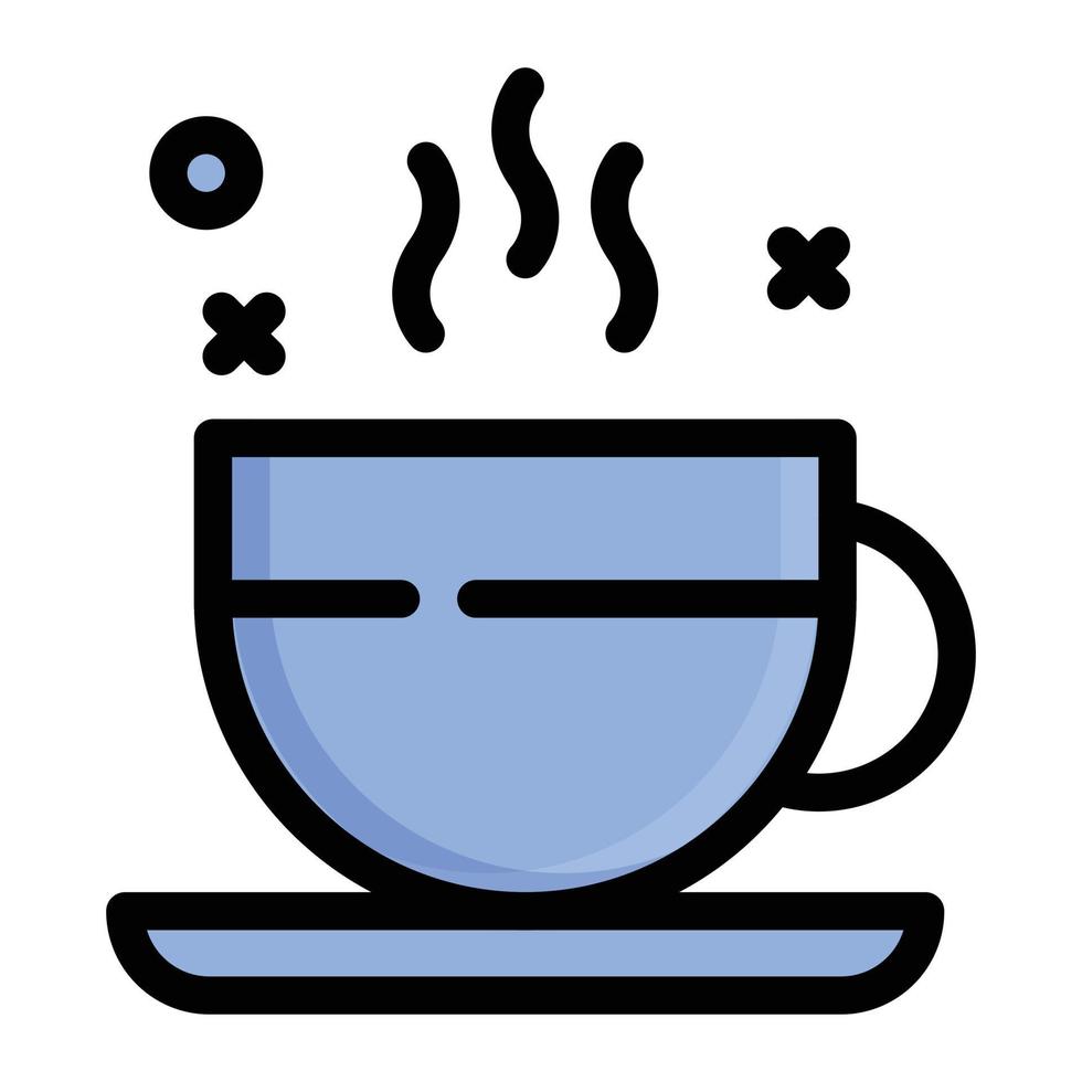 ilustración vectorial de té caliente en un fondo. símbolos de calidad premium. iconos vectoriales para concepto y diseño gráfico. vector