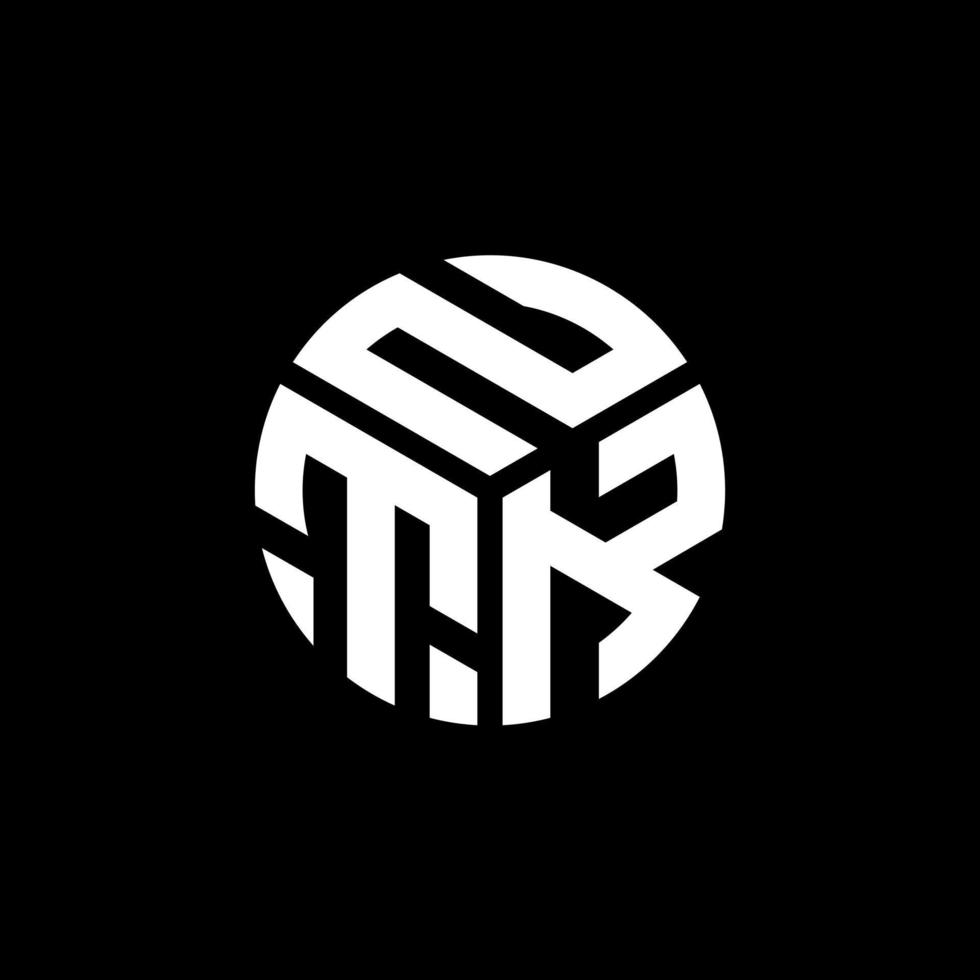 diseño de logotipo de letra ntk sobre fondo negro. concepto de logotipo de letra de iniciales creativas ntk. diseño de letras ntk. vector