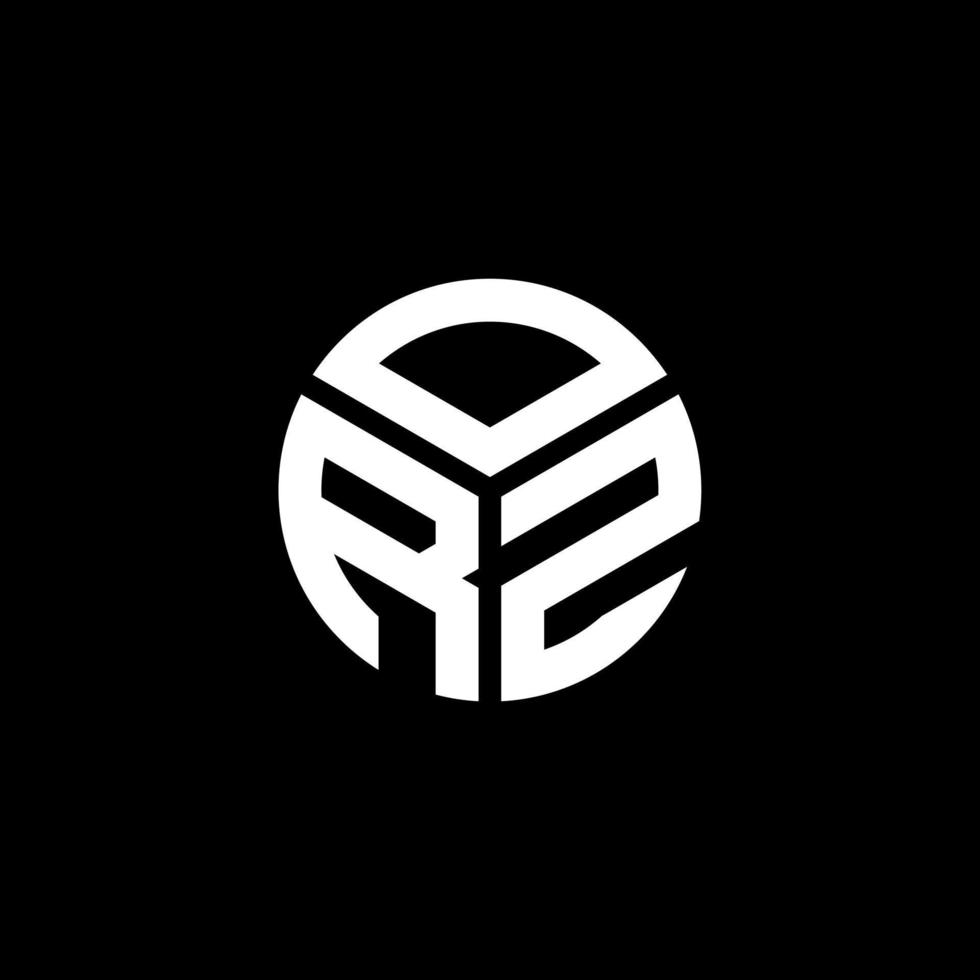 ORZ letter logo design on black background. ORZ creative initials letter logo concept. ORZ letter design. vector