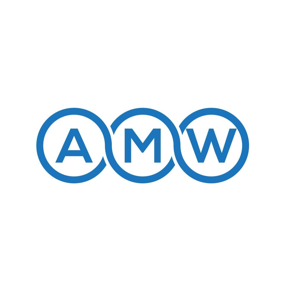 AMW letter logo design on white background. AMW creative initials letter logo concept. AMW letter design. vector