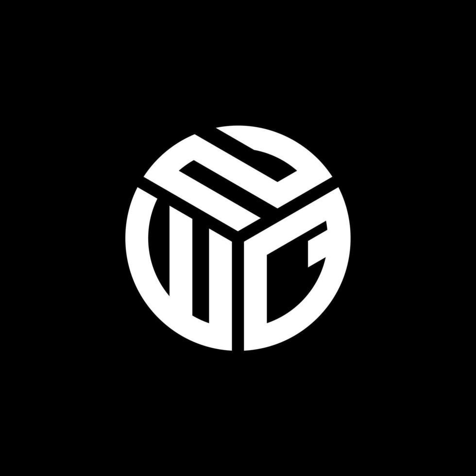NWQ letter logo design on black background. NWQ creative initials letter logo concept. NWQ letter design. vector