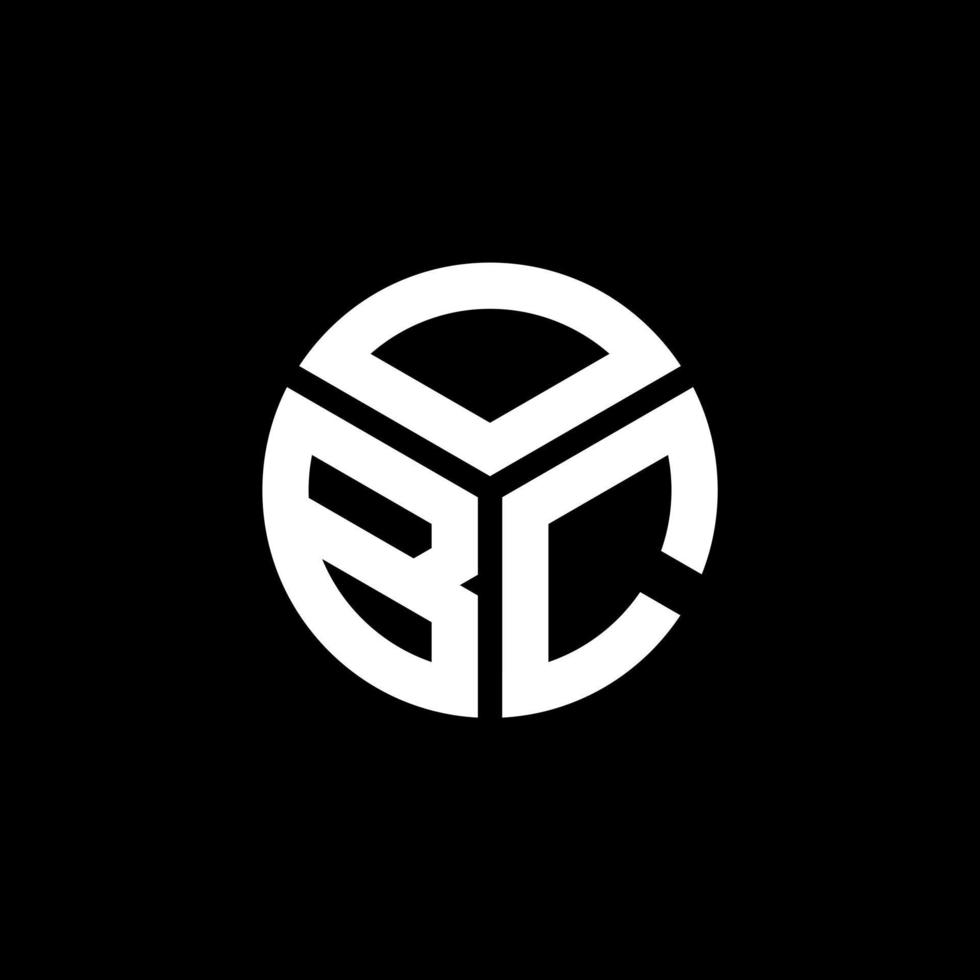 OBC letter logo design on black background. OBC creative initials letter logo concept. OBC letter design. vector