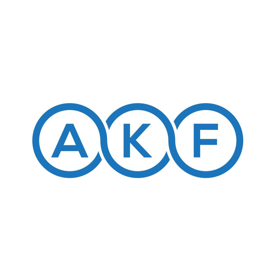 diseño de logotipo de letra akf sobre fondo blanco. concepto de logotipo de letra de iniciales creativas akf. diseño de letras akf. vector
