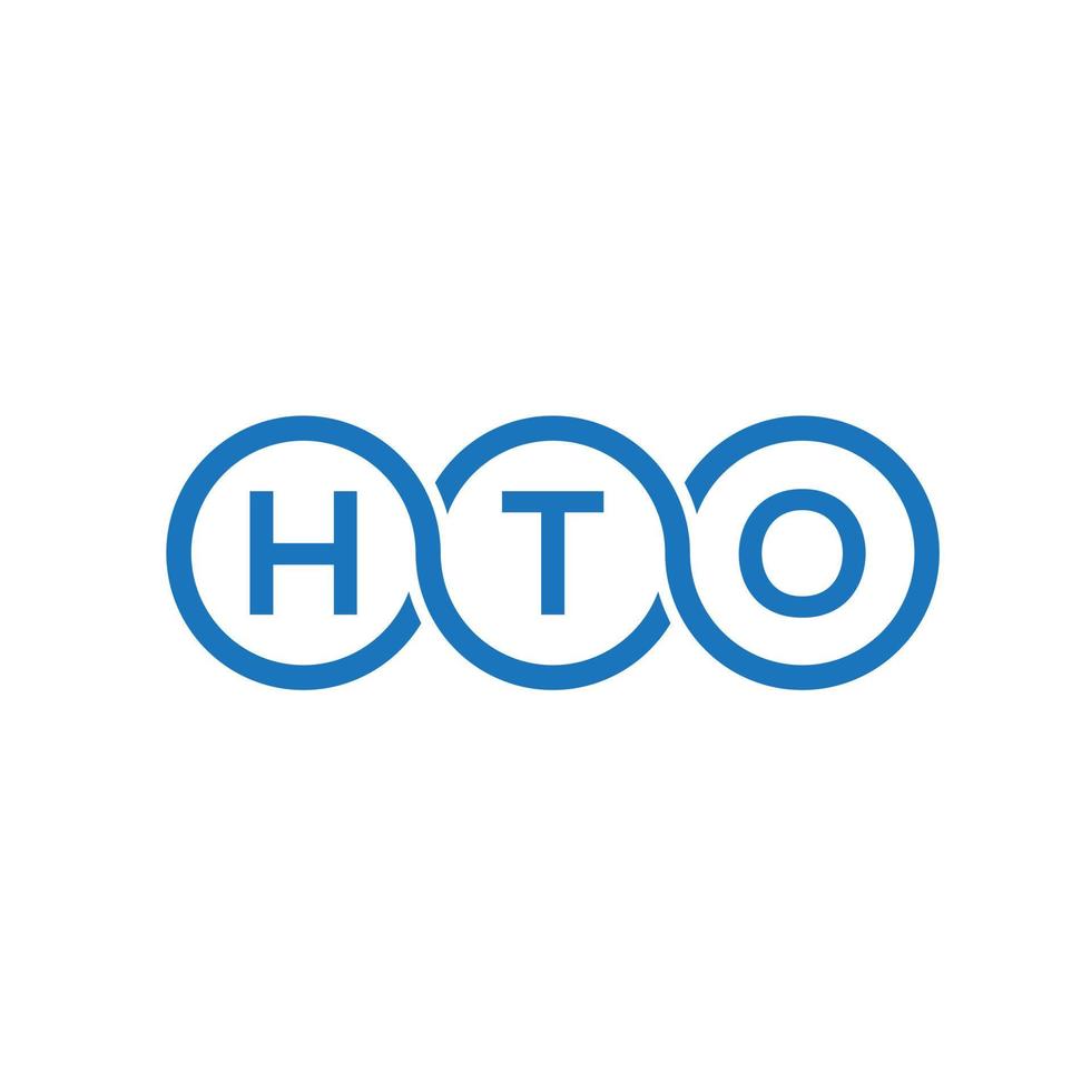 diseño de logotipo de letra hto sobre fondo blanco. concepto de logotipo de letra de iniciales creativas hto. hto diseño de letras. vector