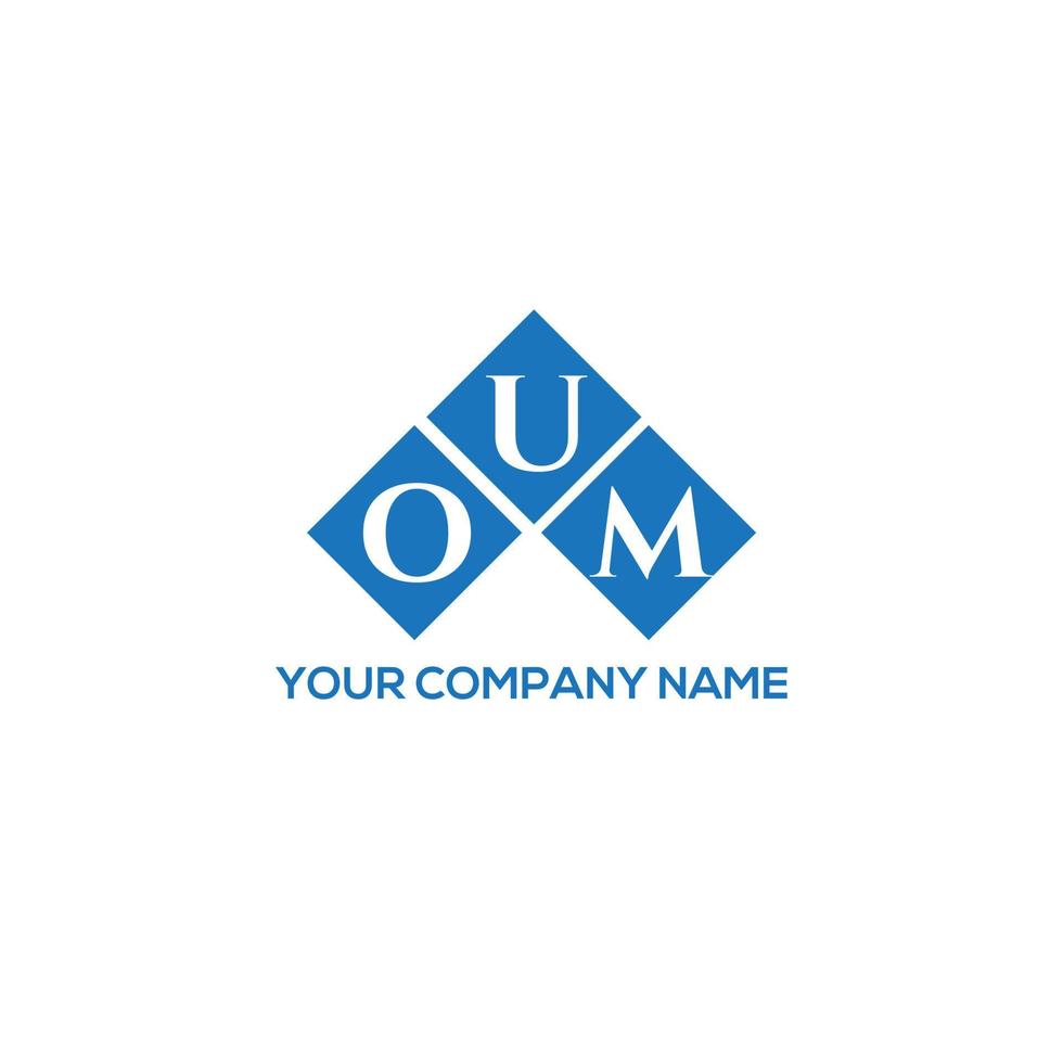 OUM letter logo design on white background. OUM creative initials letter logo concept. OUM letter design. vector