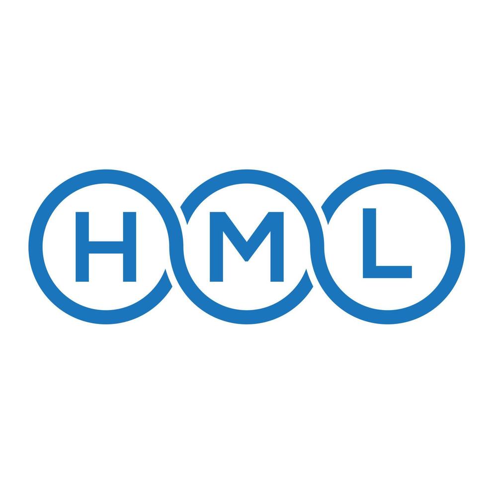 HML letter logo design on white background. HML creative initials ...