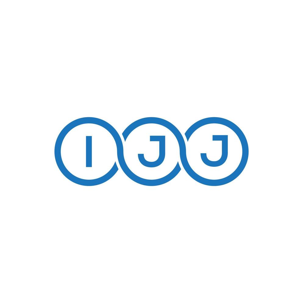 IJJ letter logo design on white background. IJJ creative initials letter logo concept. IJJ letter design. vector
