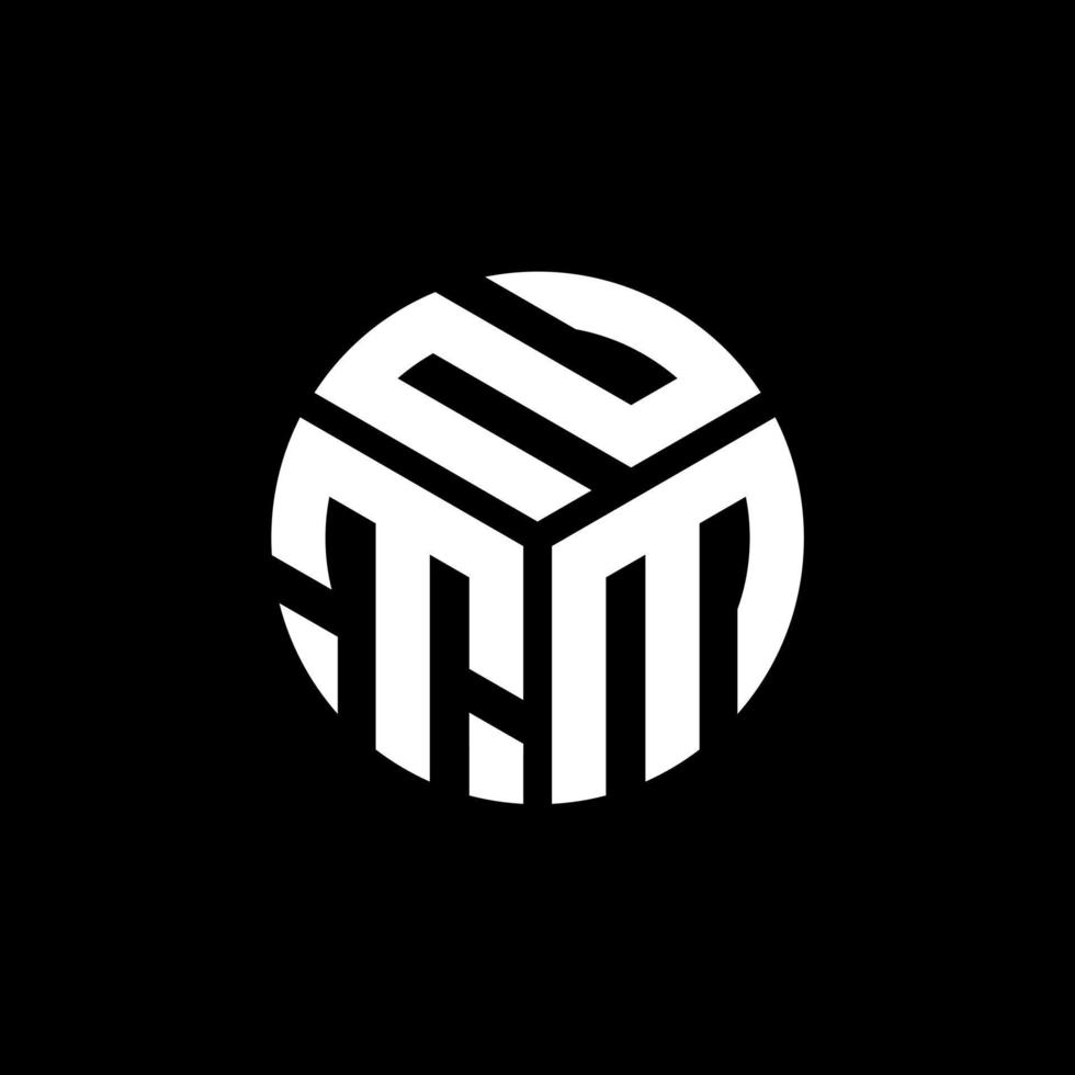 NTM letter logo design on black background. NTM creative initials letter logo concept. NTM letter design. vector