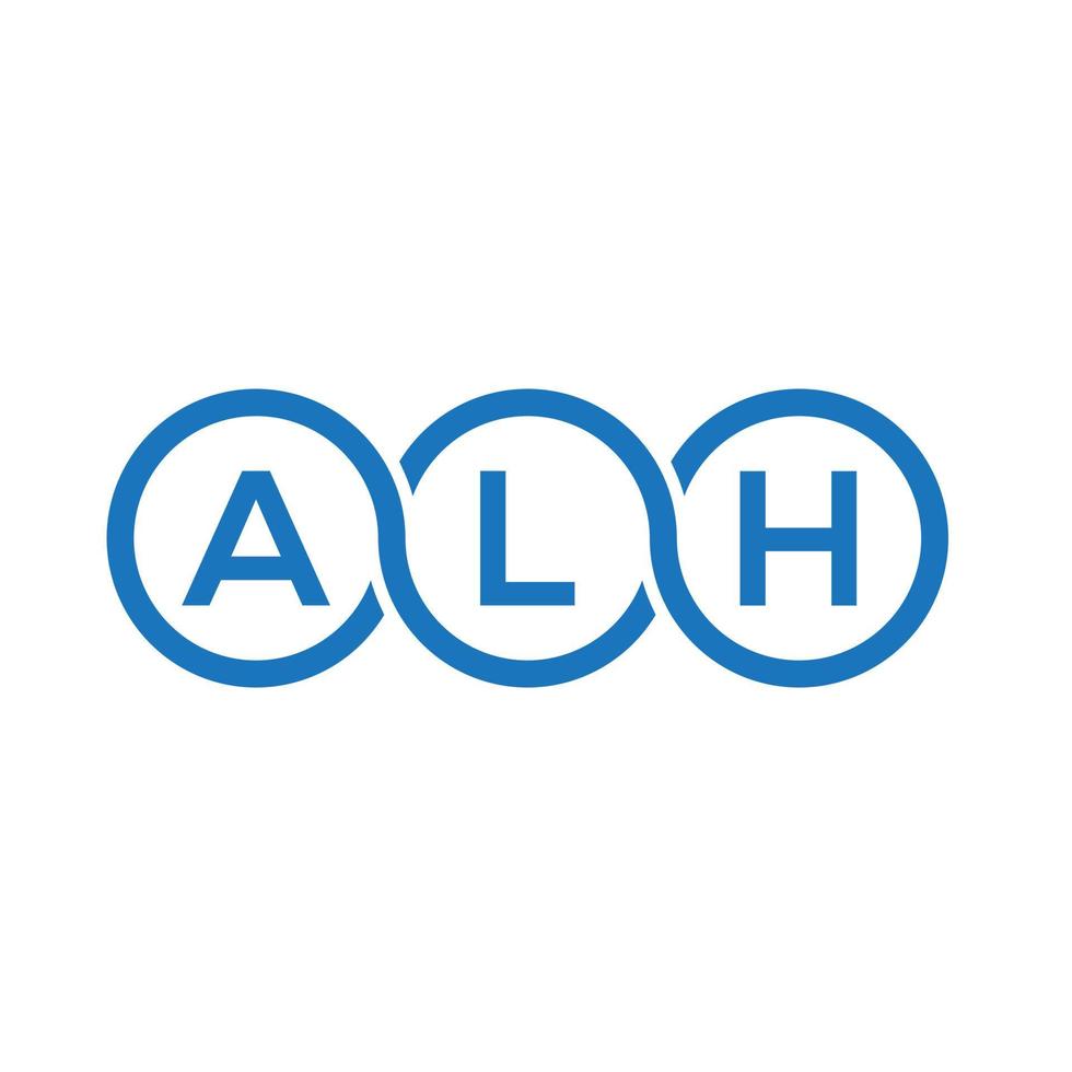 diseño del logotipo de la letra alh sobre fondo blanco. alh creative iniciales carta logo concepto. diseño de letras alh. vector