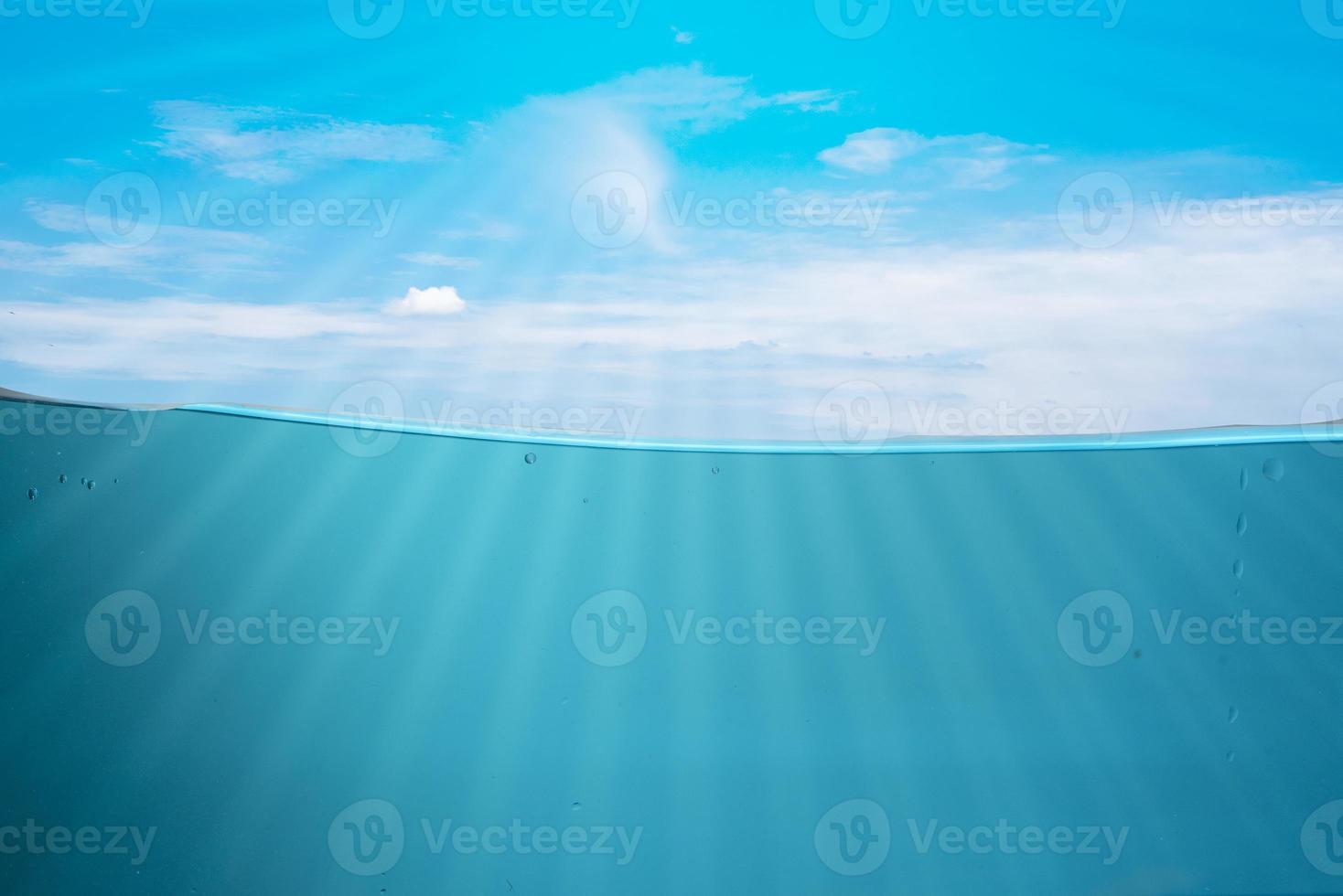blue sea waves stopped steaming with separate bubbles on a white background. Popular corners, natural concepts photo