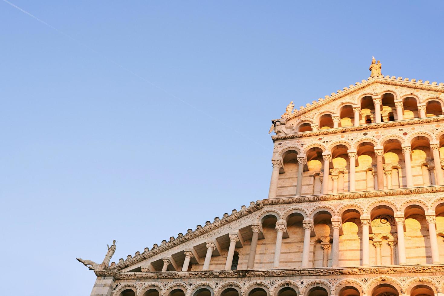 PISA, ITALY, 2021 - architectural element of Baptistery and Cathedral of Pisa. Square of Miracles, Cathedral Square photo